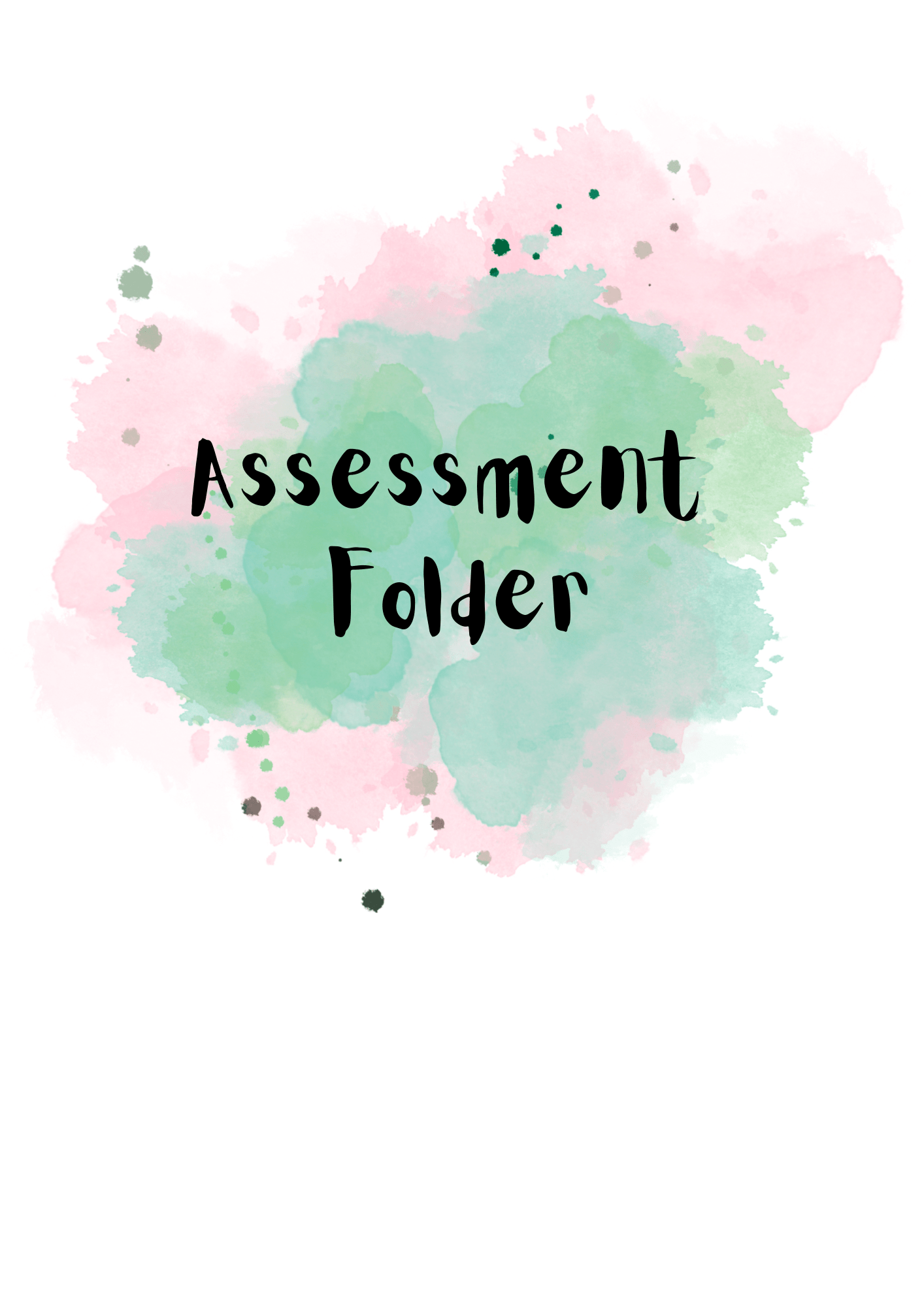 Mash > Assessment Folder Cover Page with Guidelines